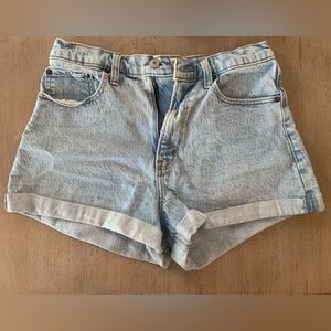 Abercrombie Curve Love Mom Short High Rise Denim Jean Shorts